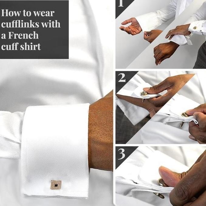 uxury kotak hadiah--Cufflinks manset kancing kemeja jas murah