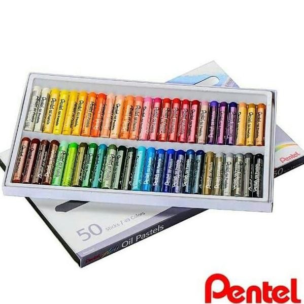 

ready Crayon oil pastel Pentel Arts 50 warna
