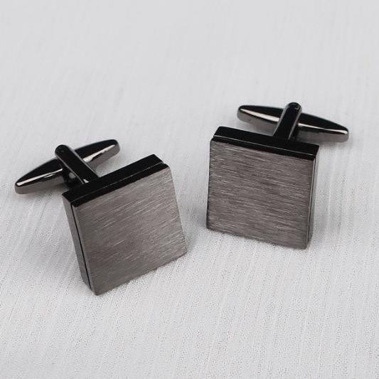 Cufflink Kotak Pria Mewah Silver Stainless Steel | Thobe Kabak Square murah