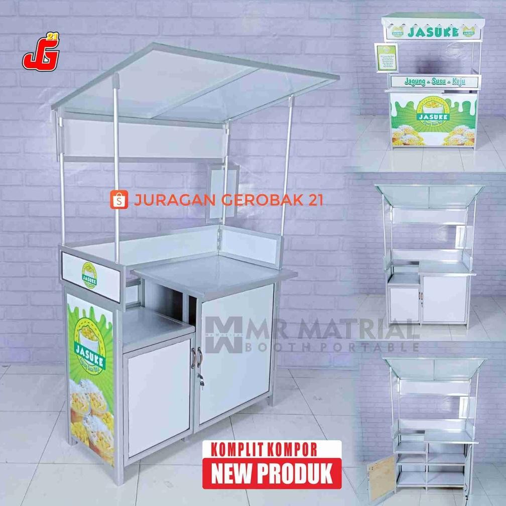 xenn booth portable komplit kompor gerobak meja lipat