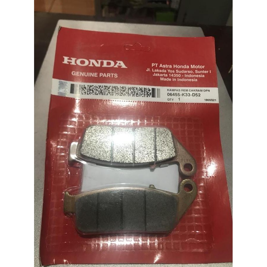 Dispad / Kampas Rem CBR250 06455K33D52