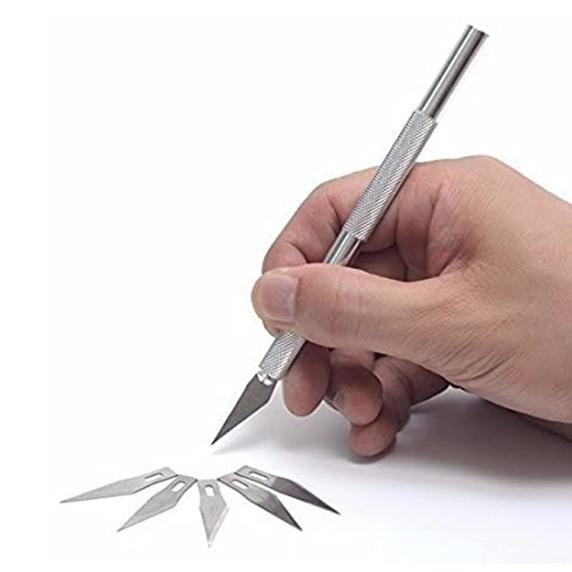 

Baru Pisau Ukir Pen Cutter Crafting Art Knife Metal Handle Blade