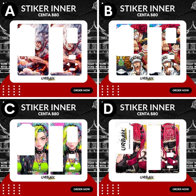 

Stiker B80 Anime Collection 11 Garskin Stiker Custom Fullbody Bisa COD