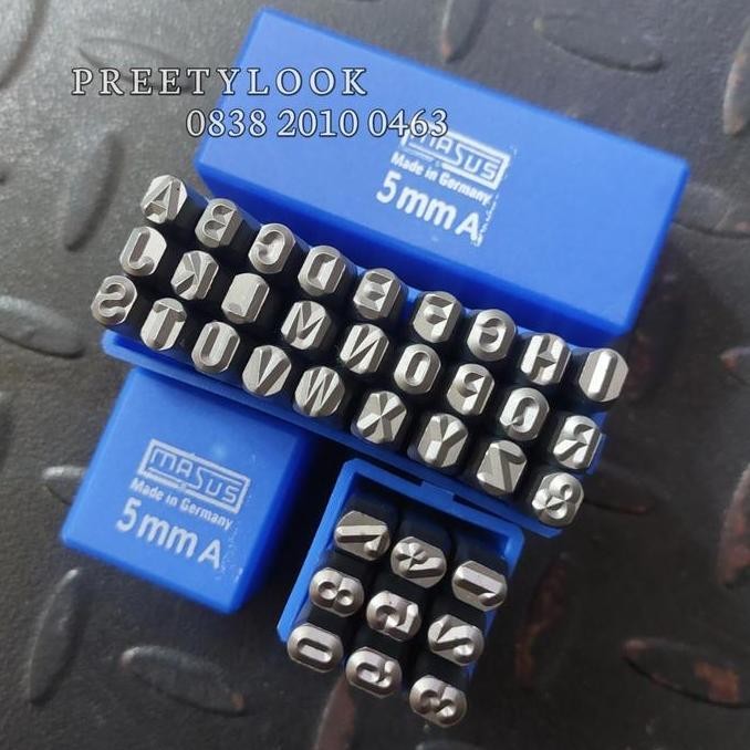 

MASUS KETOK HURUF ANGKA SET 5 MM STAMP PUNCH LETTER MADE IN GERMANY