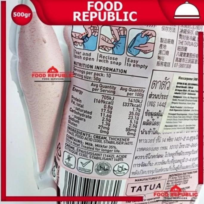 

Sale Tatua Mascarpone Cheese 500Gr - Keju Import Newzealand Halal Enak