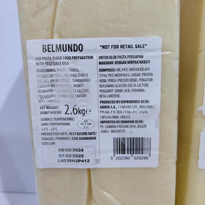 

Promo Parmesan Cheese Block Belmundo 800Gr - Keju Parmesan Blok Pasta Greece
