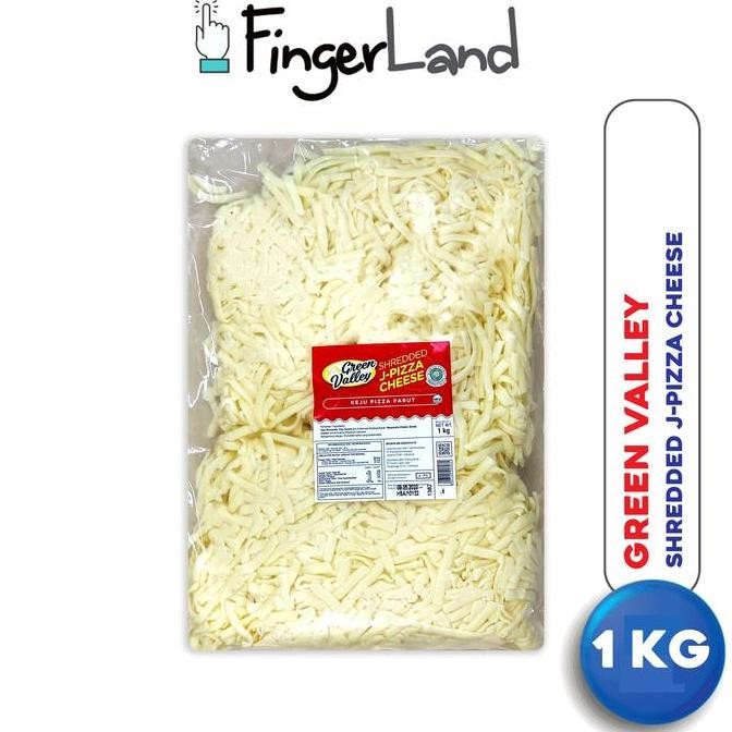 

Grosir Green Valley Shredded J-Pizza Cheese 1 Kg Keju Mozzarella Parut