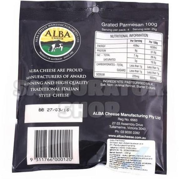 

Grosir Alba Keju Parmesan Parut Bubuk Halus Australian Grated Parmesan Cheese