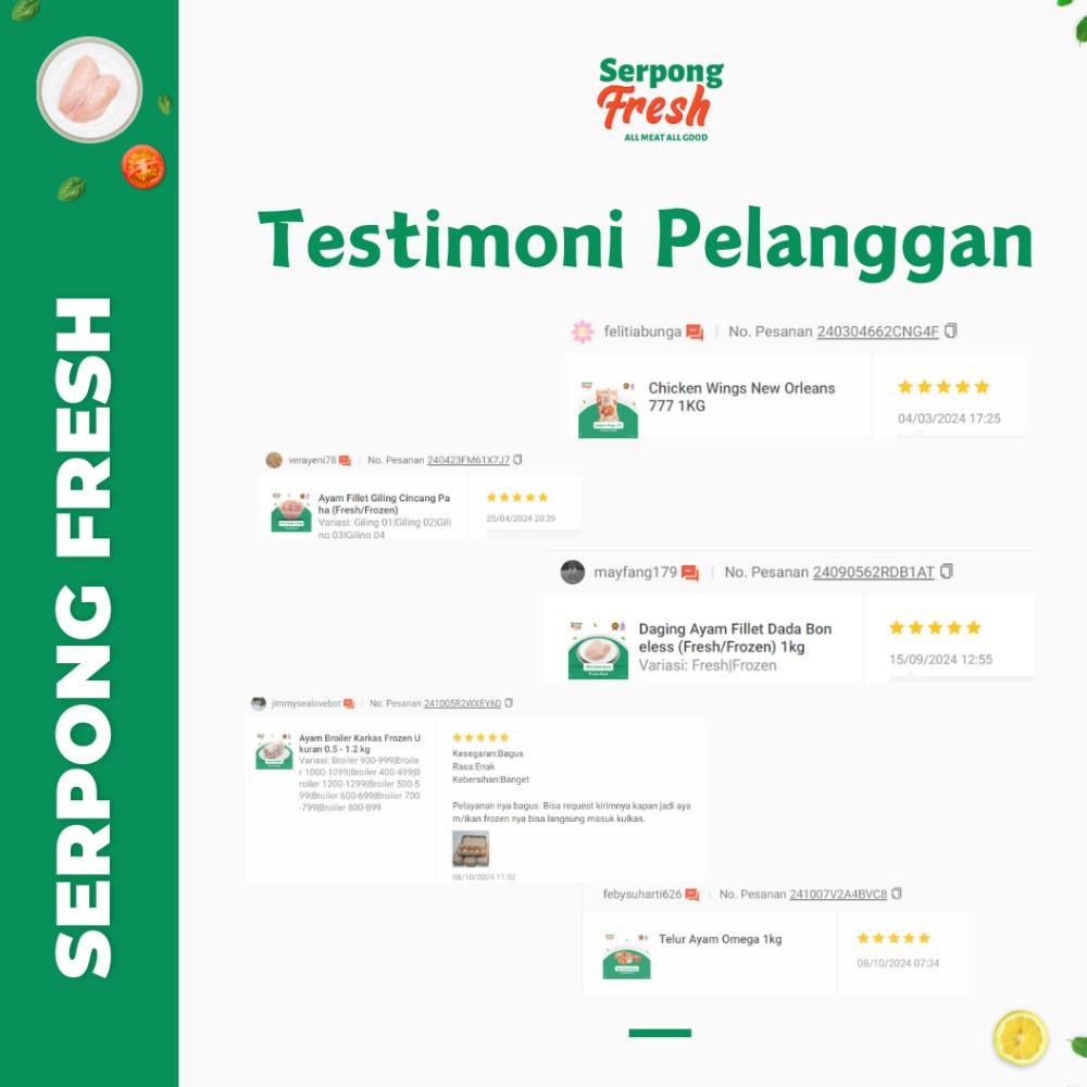 

Original Chicken Wings New Orleans 777 1Kg - Sayap Ayam Bumbu Frozen Food