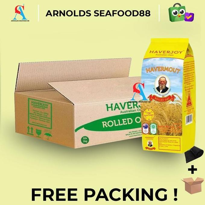 

Haverjoy Havermout Australian Rolled Oat - Per Dus Isi 12 / Oat 1 Kg Promo