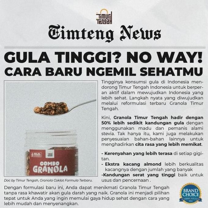 

Granolla Timur Tengah All Variant Sereal Sehat Healthy Food - 500 Gr Best Seller
