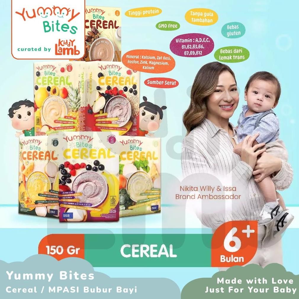 Yummy Bites Cereal 150gr MPASI Baby / Bubur Bayi/ Camilan Sereal Bubur Anak Bayi Balita Makanan MPAS
