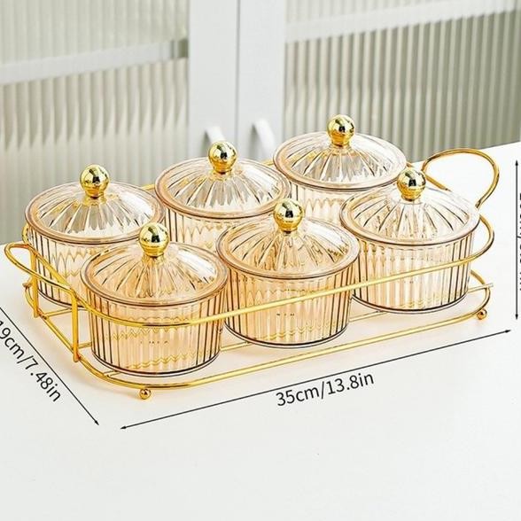 

Toples Lebaran Sna Tray Toples Tempat Kue Cemilan Kotak Penyimpanan Makanan Toples Lebaran Set Nampan Permen Nampan Buah Kacang Kering