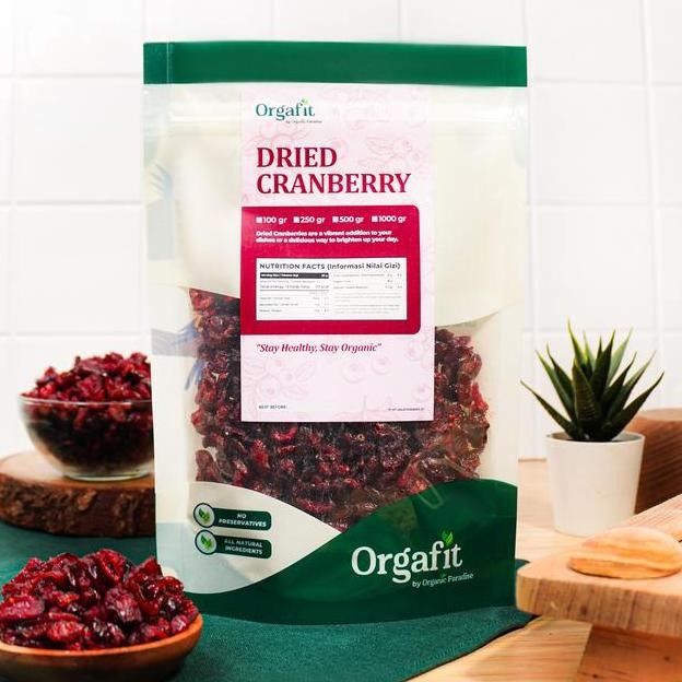 

Dried Cranberry 250 Gram Buah Kranberri Kering 250 Gram Usa Organic Paradise
