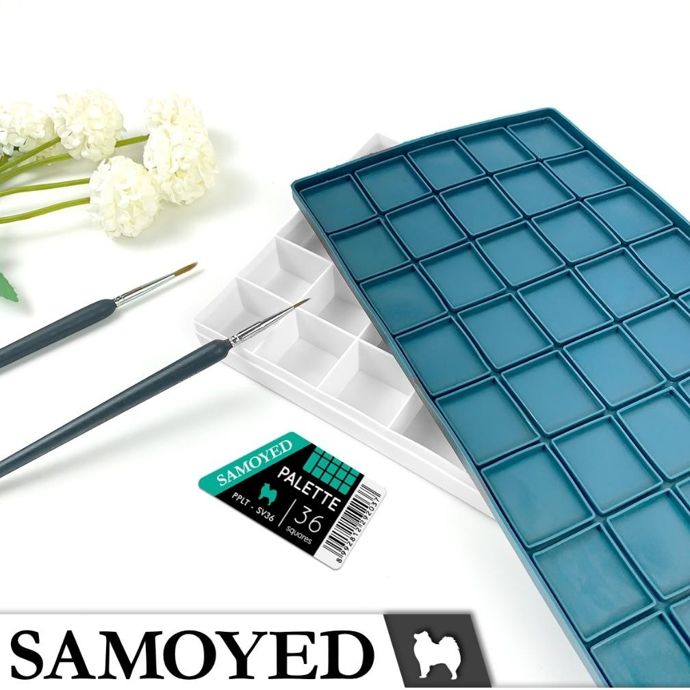 

SAMOYED PPLT-SV36 Palet Lukis / Cat 36 Sekat / Grids / Soft Rubber Lid / Cover Paint / Painting / Painter's Palette / Box SV9
