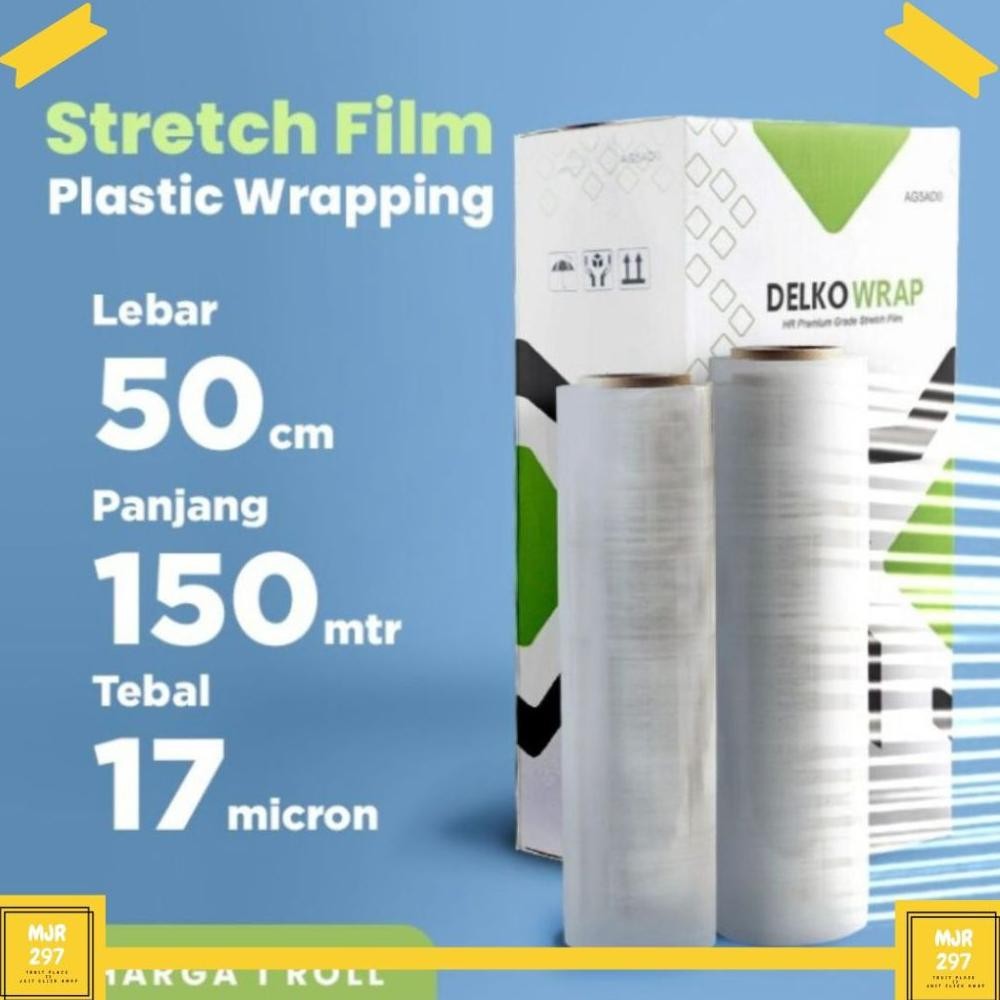 Produk Baru Stretch Film Hitam & Bening - Plastik Wrapping Barang Roll Tebal