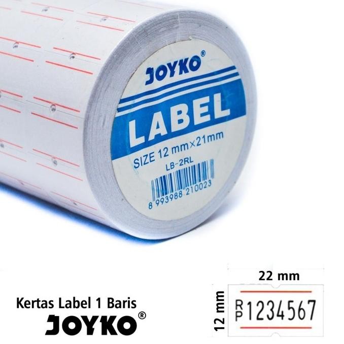 

Kertas Label Harga Joyko 1 Line baris 12mqmx21mm - 1 slop isi 10 SV9