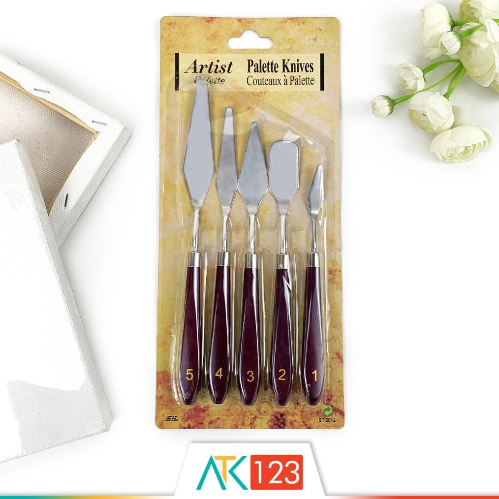 

Pisau / Spatula Lukis / Palet / Tanah Liat / Dekorasi Kue / Artist Painting / Mixing Palette / Clay / Cake Frosting Knife / Knives / Scraper Set PNKN-AP5 SV9