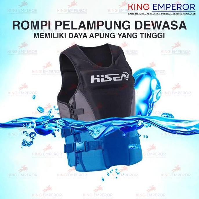 Terlaris Life Jacket Hisea Swim Vest Neoprene / Jaket Pelampung Rompi Dewasa Ready Stok