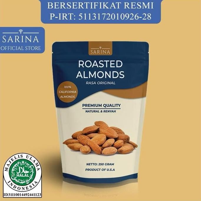 

Terlaris KACANG ALMOND PANGGANG ROASTED PREMIUM ORIGINAL Best seller