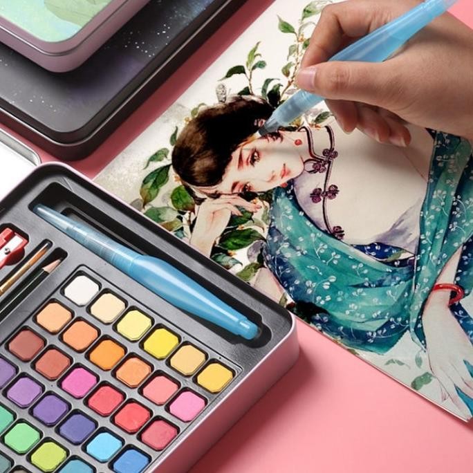 

Ready 48 Warna Watercolor Set Alat Cat Air Termasuk Kuas Dan Kertas Gambar Watercolour Water Color Melukis Alat Lukis Solid Watercolor Cat Air Padat Solid Watercolor Set 36 48 Warna Cat Air