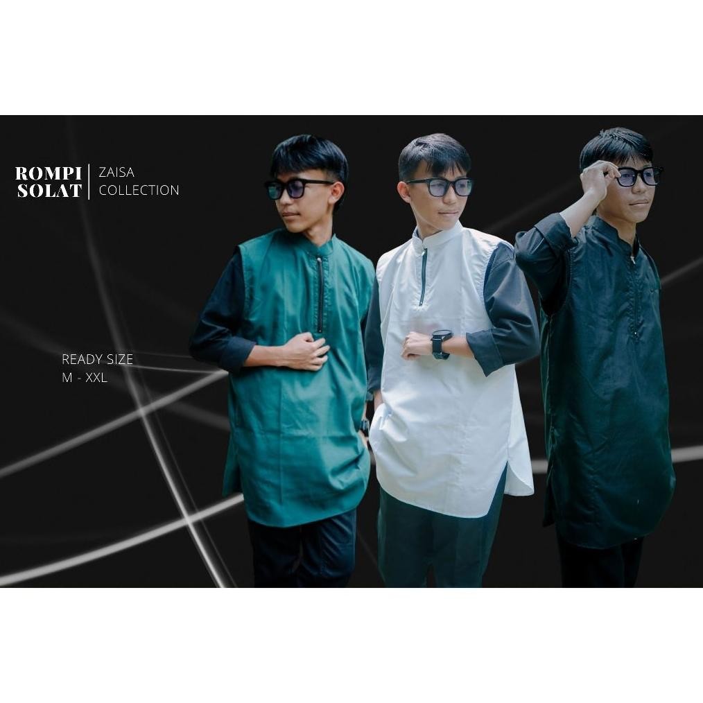 ROSAL / Rompi Shalat / Baju koko Pria/rompi solat rosal Zipper polos/rompi pria rosal/rompi solat po