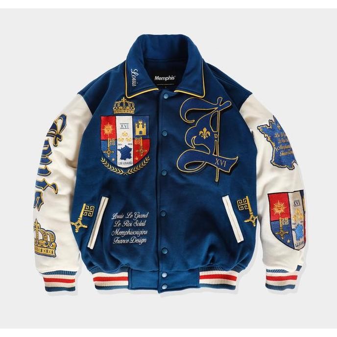 Varsity Jacket - Louis [Blue] (Best Quality)
