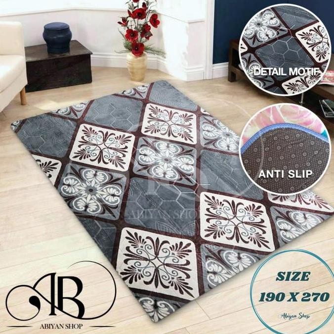 Karpet Malaysia UK 190 X 270 . Karpet Lantai Anti slip, Karpet Minimalis, Karpet Bunga, Karpet Ruang