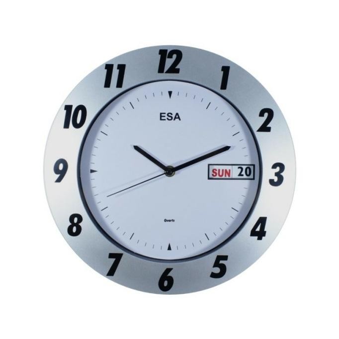 

BEBAS ONGKIR - Jam Dinding Kalender Tanggal Hari Minimalis Modern 30cm Free Baterai