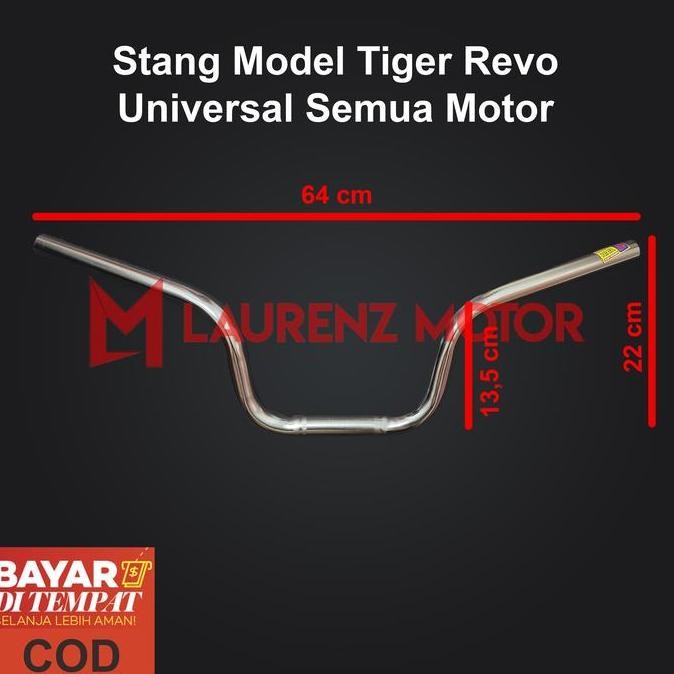 Promo Stang Tiger Revo Stir Variasi Tinggi 22cm Tebal Hitam Chrome Universal COD