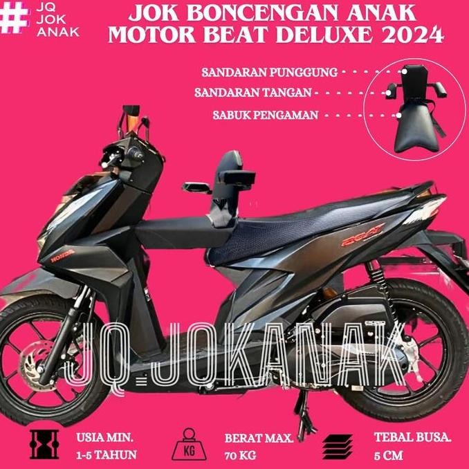 Promo Jok Boncengan Anak Dengan Sandaran Motor Beat Deluxe 2024 Kursi Dudukan Anak Motor Beat Deluxe