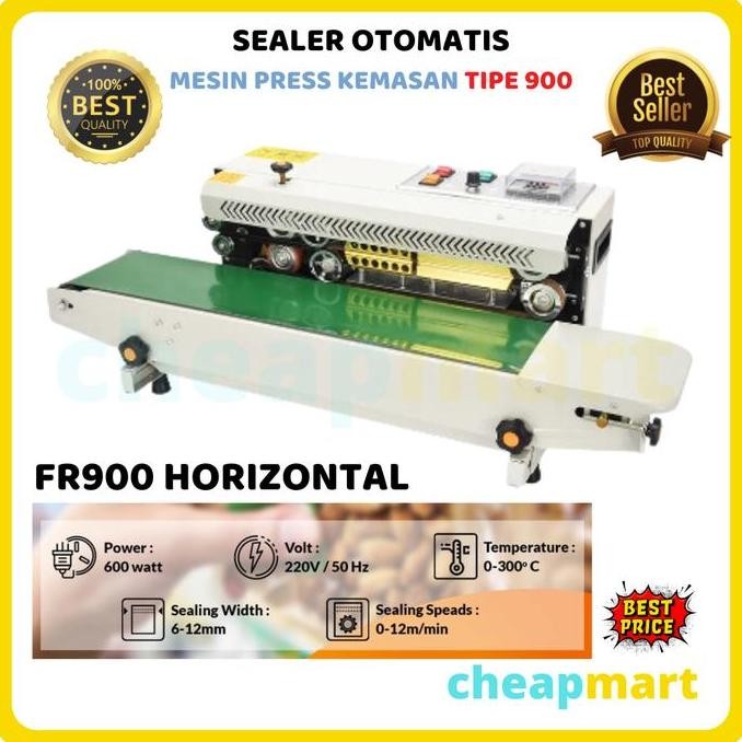TERMURAH - FR900 Mesin Sealer Otomatis Continuous Band Sealer Horizontal Band