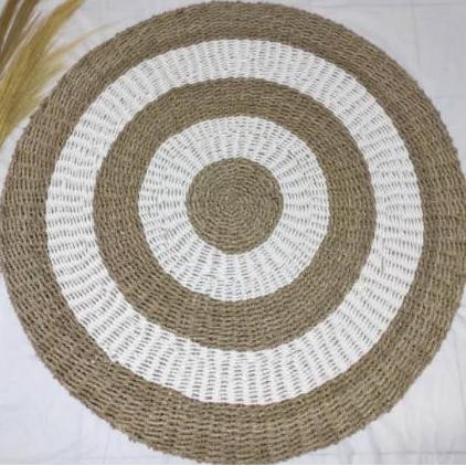 Rug Seagrass Karpet Anyaman | Karpet Aesthetic Coklat Muda