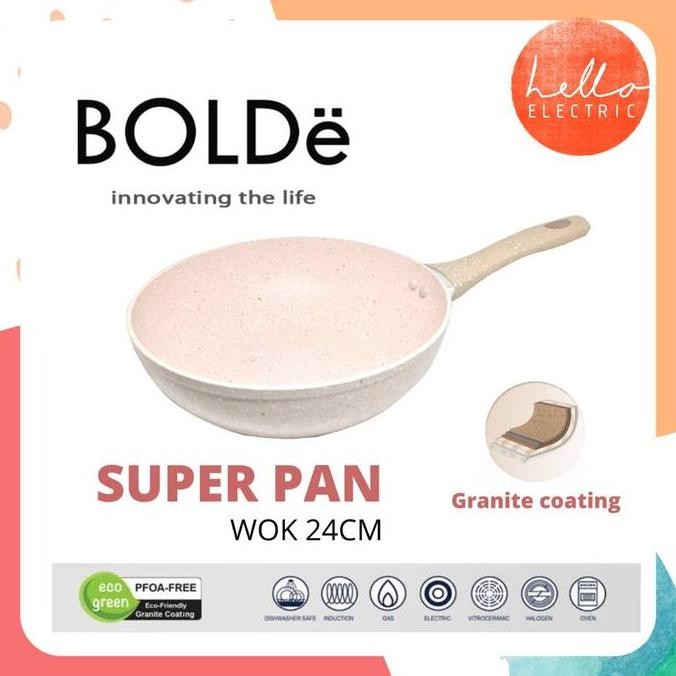 WAJAN BOLDE SUPER PAN GRANITE SERIES WOK 24 CM GRANIT