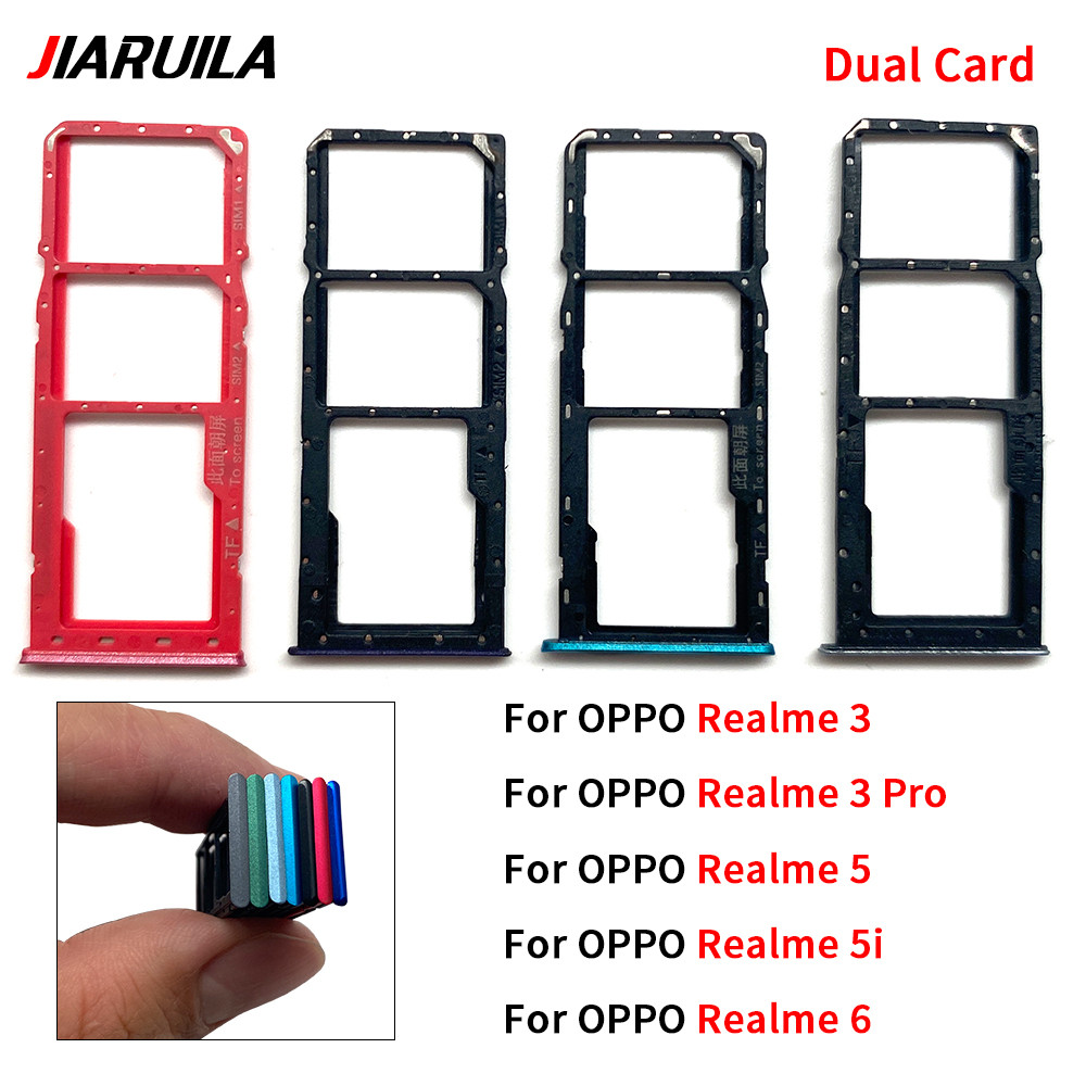 

10 Buah untuk oppo realme 6 5i 5 3 pro nampan kartu sim nano ganda nampan kartu sim pembaca kartu du