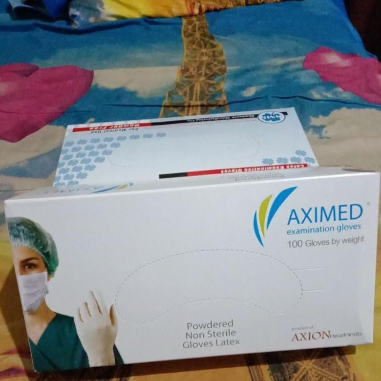 Sarung Tangan Latex Aximed Powdered Isi 100