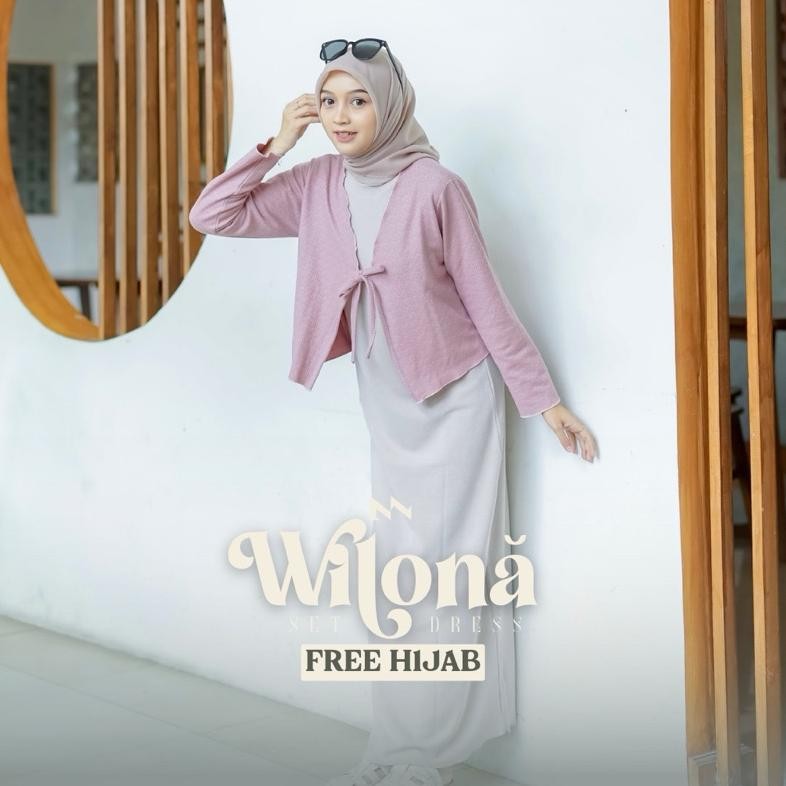 [myza] FREE HIJAB WILONA SET COTTON DRESS PREMIUM AST
