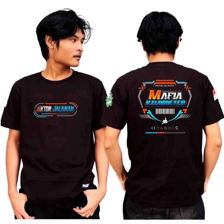 Promo Kaos Distro Mafia Kilometer Aktor Jalanan Bahan Tebal Cotton Combed 24S