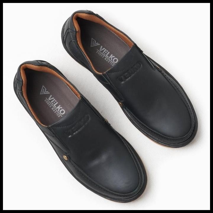 Terlaris Sepatu Slip On Kulit Sapi Asli Original Velko Flat Shoes Pria Flat  Shoes Sepatu  Cowok Goo