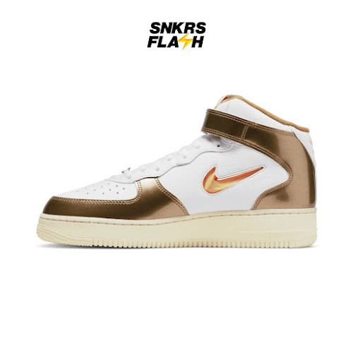 NIKE Force 1 Mid Qs Jewel Ale Brown Sepatu Sneakers Pria - DH5623100 - Size 44.5