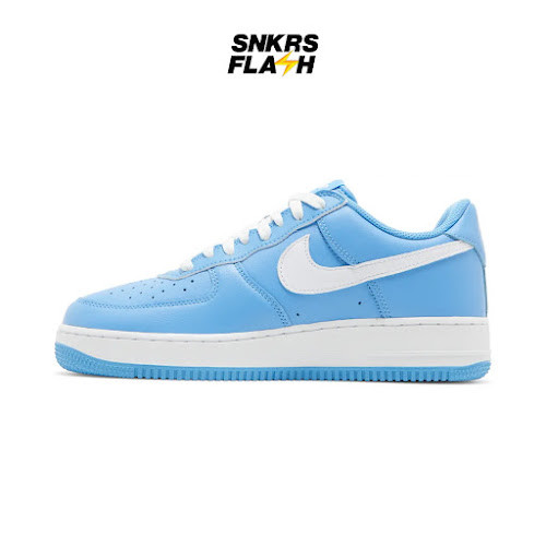 NIKE Force 1 Low 07 Retro Color Of The Month University Blue Sepatu Sneakers Unisex - DM0576400 - Size 38