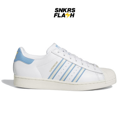 ADIDAS Superstar Cloud White Light Blue Sepatu Sneakers Pria - GX9876 - Size 44