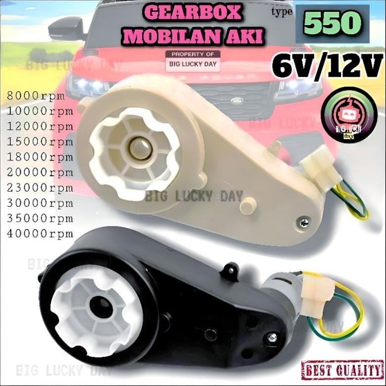 GEARBOX MOBIL AKI 12V / 6V 8000RPM-40000RPM TYPE 550 WSJ MOBILAN AKI GIRBOX 6VOLT 12VOLT GEAR BOX ME