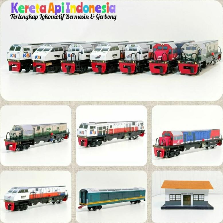 Lokomotif CC 201 203 206 Miniatur Mainan Kereta Api Indonesia Lokomotif CC201 CC203 CC206 Gerbong Pe