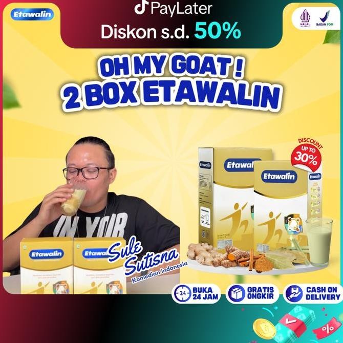 

Susu Etawalin Original 2 Box - Etawalin Original Bpom Halal - Minuman Susu Kambing Etawa - Susu Etawalin Original Bubuk Asli Dengan Jahe, Temulawak, Kayu Manis, Daun Salam & Sereh - Dairy Milk Bahan Serbuk [Bisa Cod] Kualitas Terbaik Harga Termurah