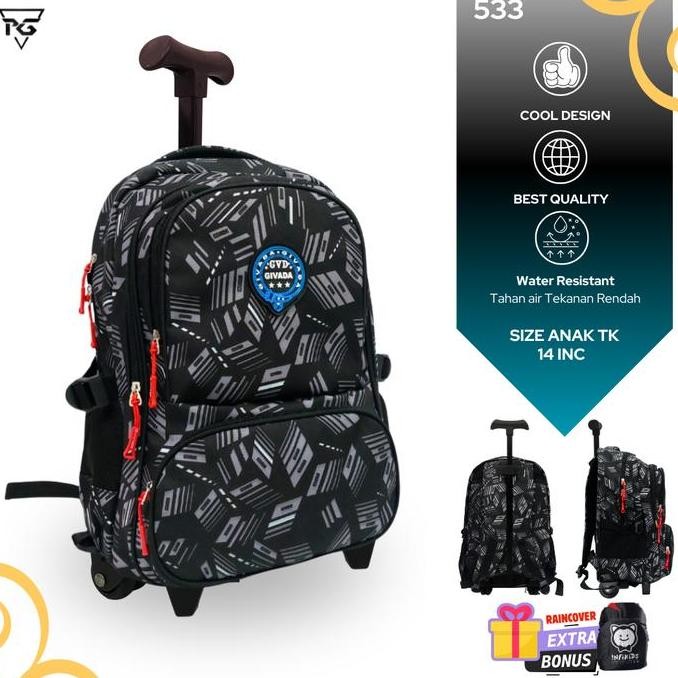 Tas Troli Anak Sekolah Laki Laki SD-SMP High Quality Tas Koper Anak LN