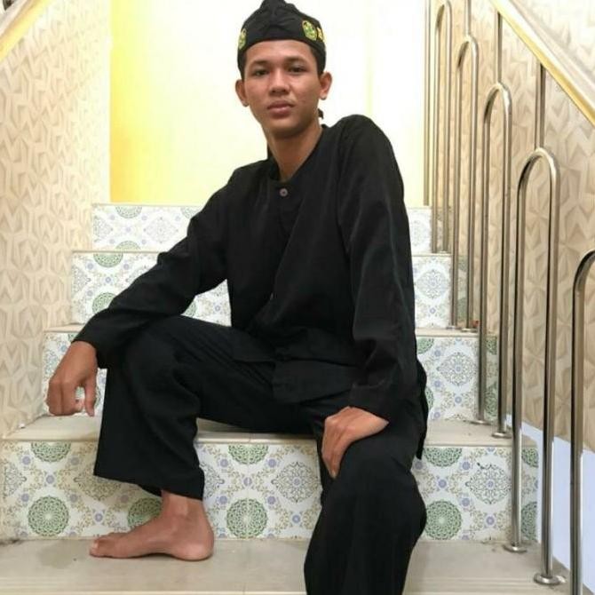 New Satu Setel Baju Pangsi Hitam Polos-Setelan Baju Kampret Adat Sunda