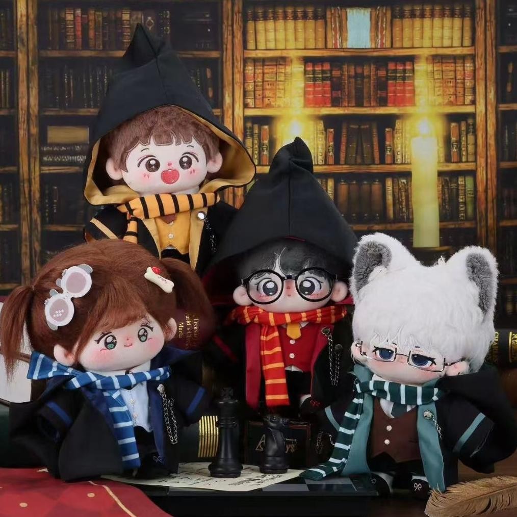[Ready Stock] Baju Boneka untuk Cotton Doll 20cm Baju Chibigurumi Jubah Witch Hogwarts Harry Potter 