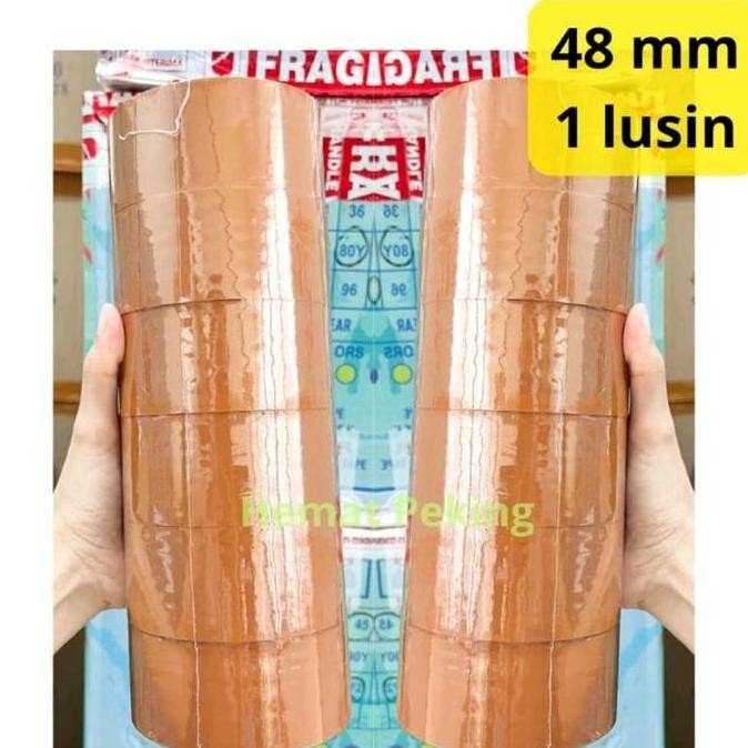 

Lakban Coklat Bening 48 Mm 90 Yard 1 Lusin (12 Pcs) Co