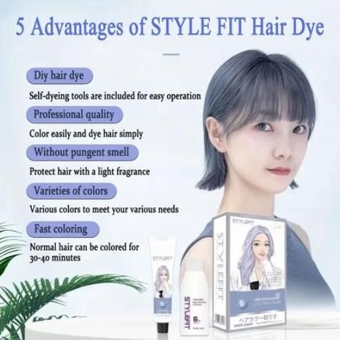 Original 100% Cat Rambut Pewarna Rambut StyleFit Pink Brown (100ML+Oxidizing100ML) cat rambut tanpa 